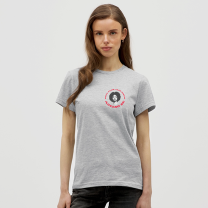 Where Music Lives – Powered by Acceso Family (small print), T-shirt dam - gråmelerad