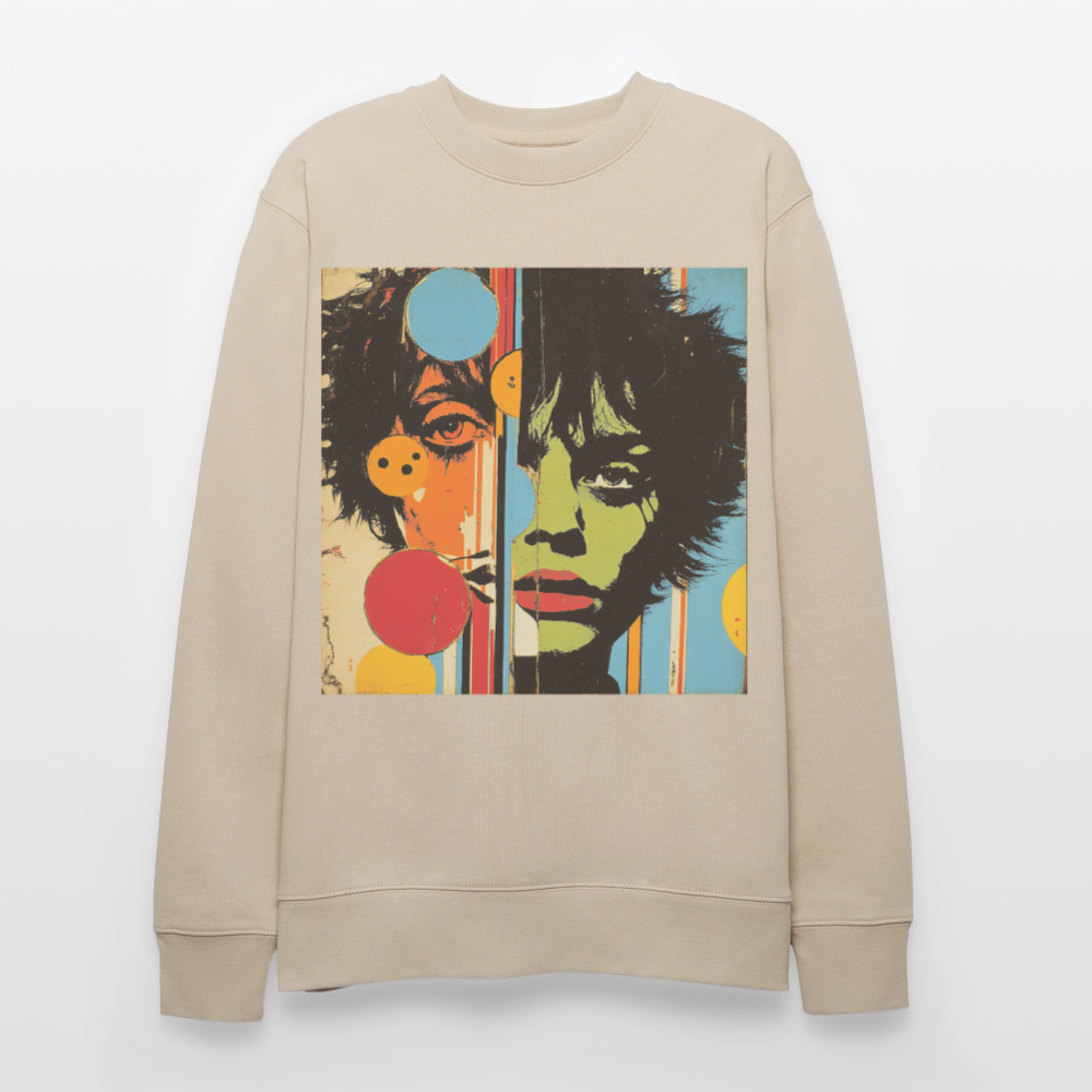 Split Faces, Ekologisk sweatshirt CHANGER unisex från Stanley/Stella - beige