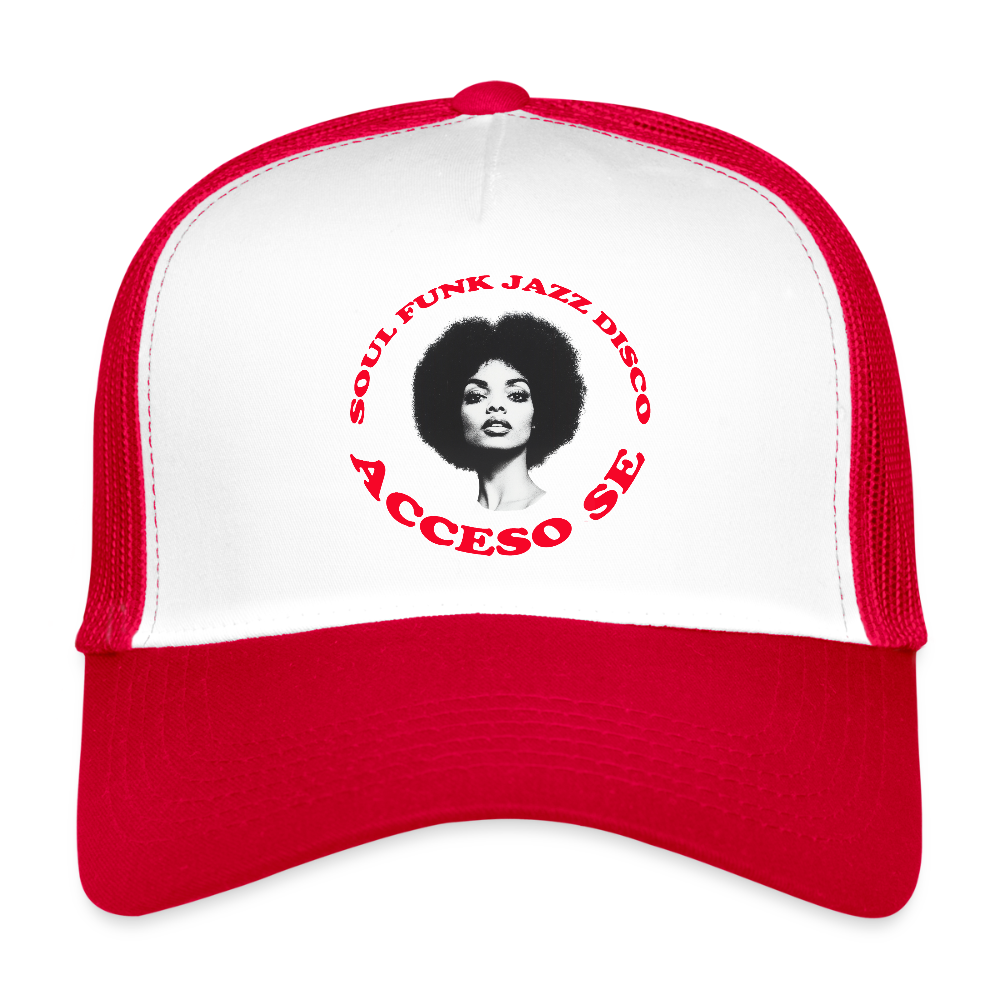 Where Music Lives – Powered by Acceso Family, Trucker Cap - vit/röd