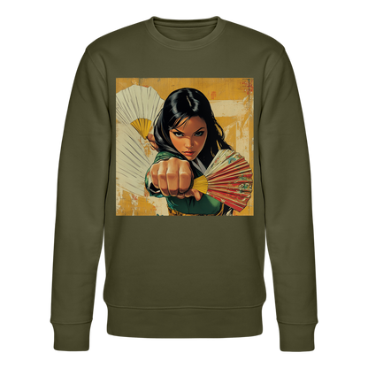 Blå Lotus, Ekologisk sweatshirt CHANGER unisex från Stanley/Stella - kaki