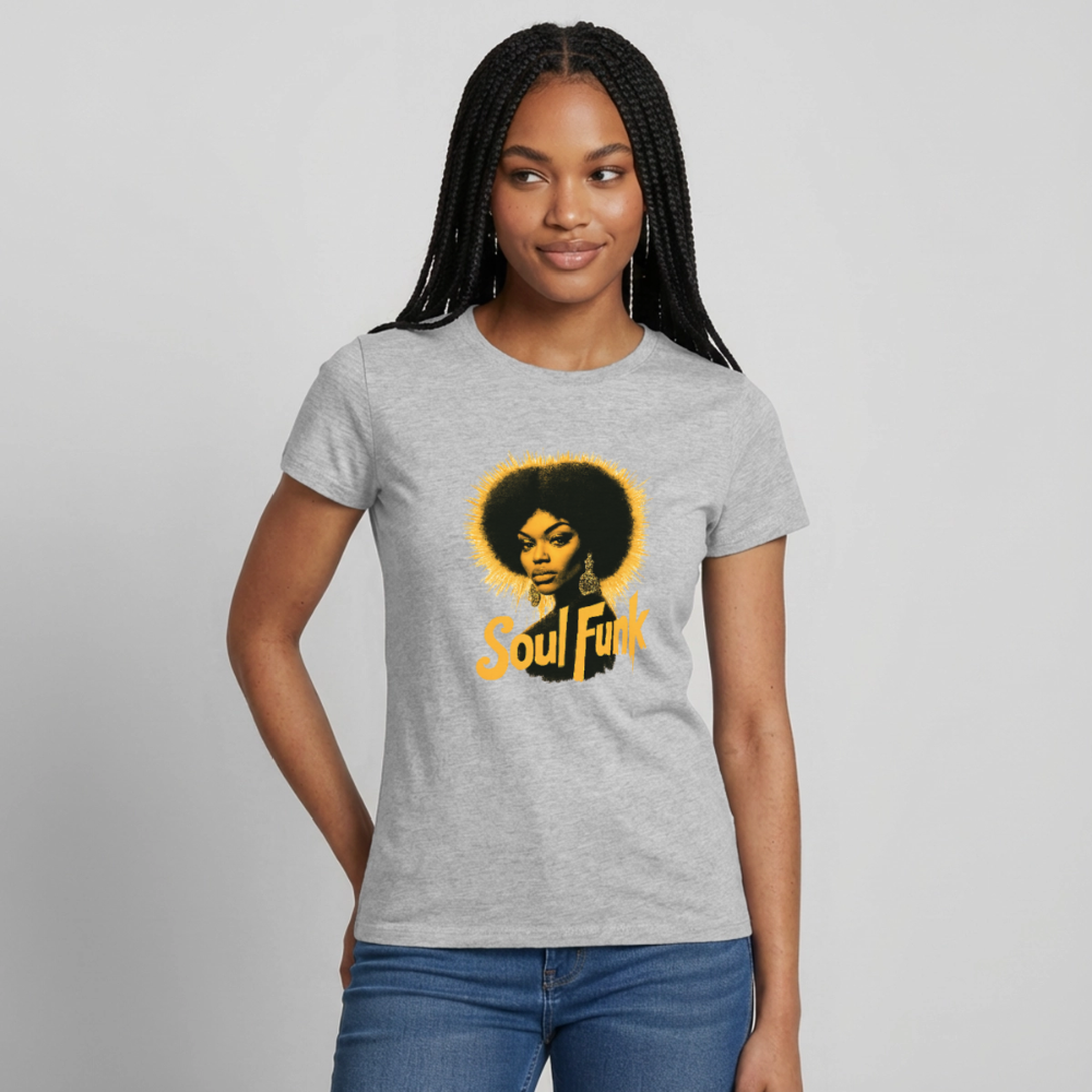 T-shirt dam - gråmelerad