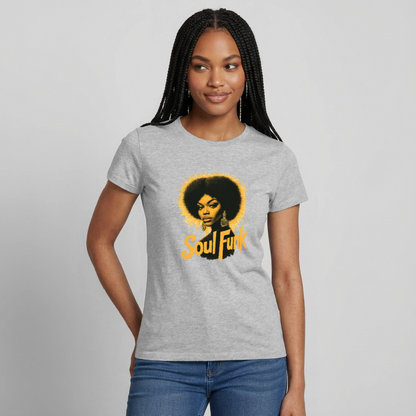 T-shirt dam - gråmelerad