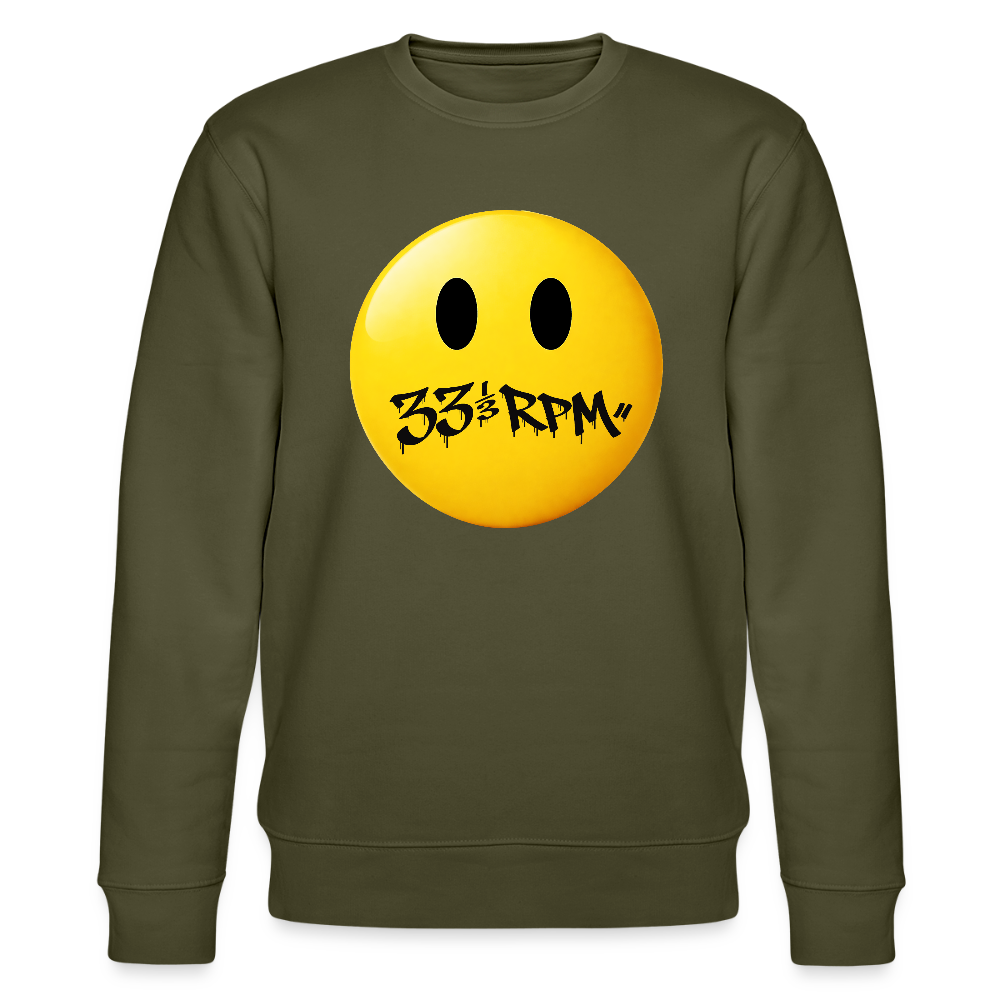 Turntable Grin, Ekologisk sweatshirt CHANGER unisex från Stanley/Stella - kaki