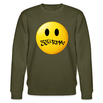 Turntable Grin, Ekologisk sweatshirt CHANGER unisex från Stanley/Stella - kaki