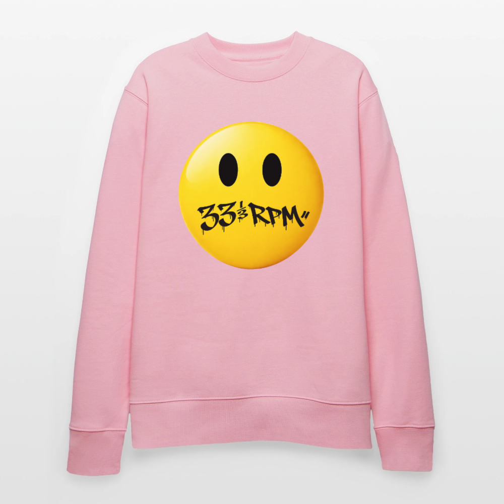 Turntable Grin, Ekologisk sweatshirt CHANGER unisex från Stanley/Stella - ljusrosa
