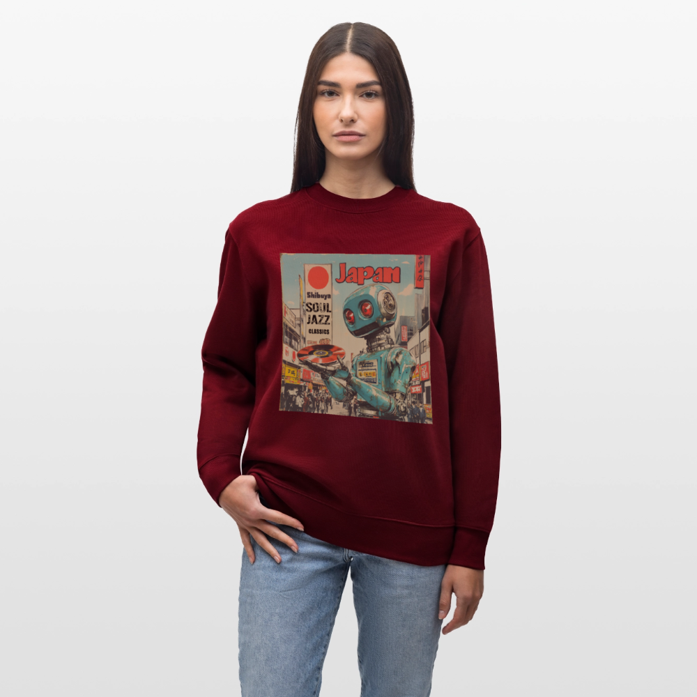 Shibuya Soul Jazz Classics, Ekologisk sweatshirt CHANGER unisex från Stanley/Stella - vinröd