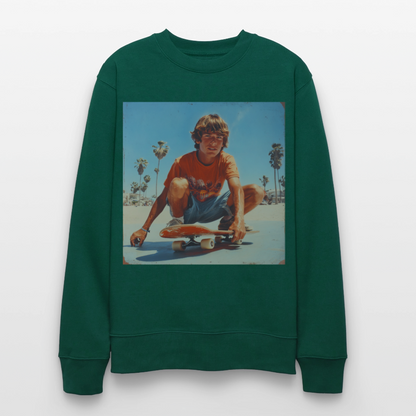 Sunset Vibes, 70s Style, Ekologisk sweatshirt CHANGER unisex från Stanley/Stella - skogsgrön