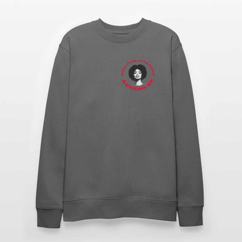 Where Music Lives – Powered by Acceso Family (small print), Ekologisk sweatshirt CHANGER unisex från Stanley/Stella - kolgrå