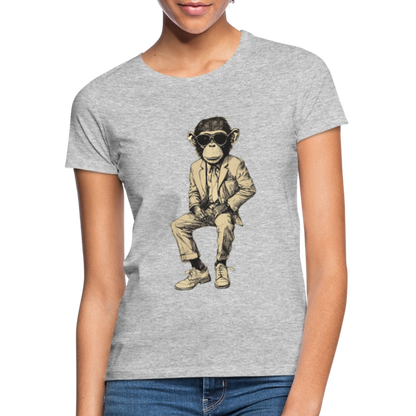 Mod Monkey, T-shirt dam - gråmelerad