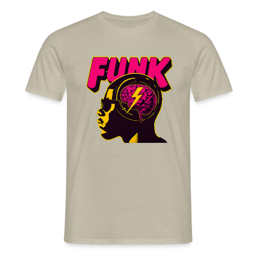 Funk Head, T-shirt herr - sandbeige