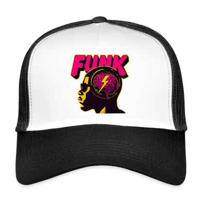 Funk Head, Trucker Cap - vit/svart