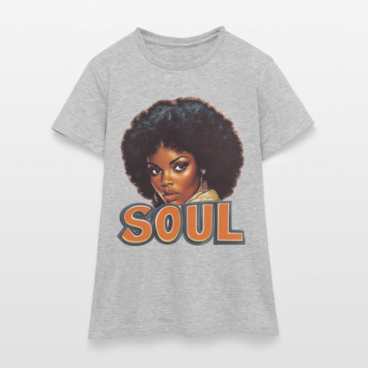 Soulful Vibes, T-shirt dam - gråmelerad