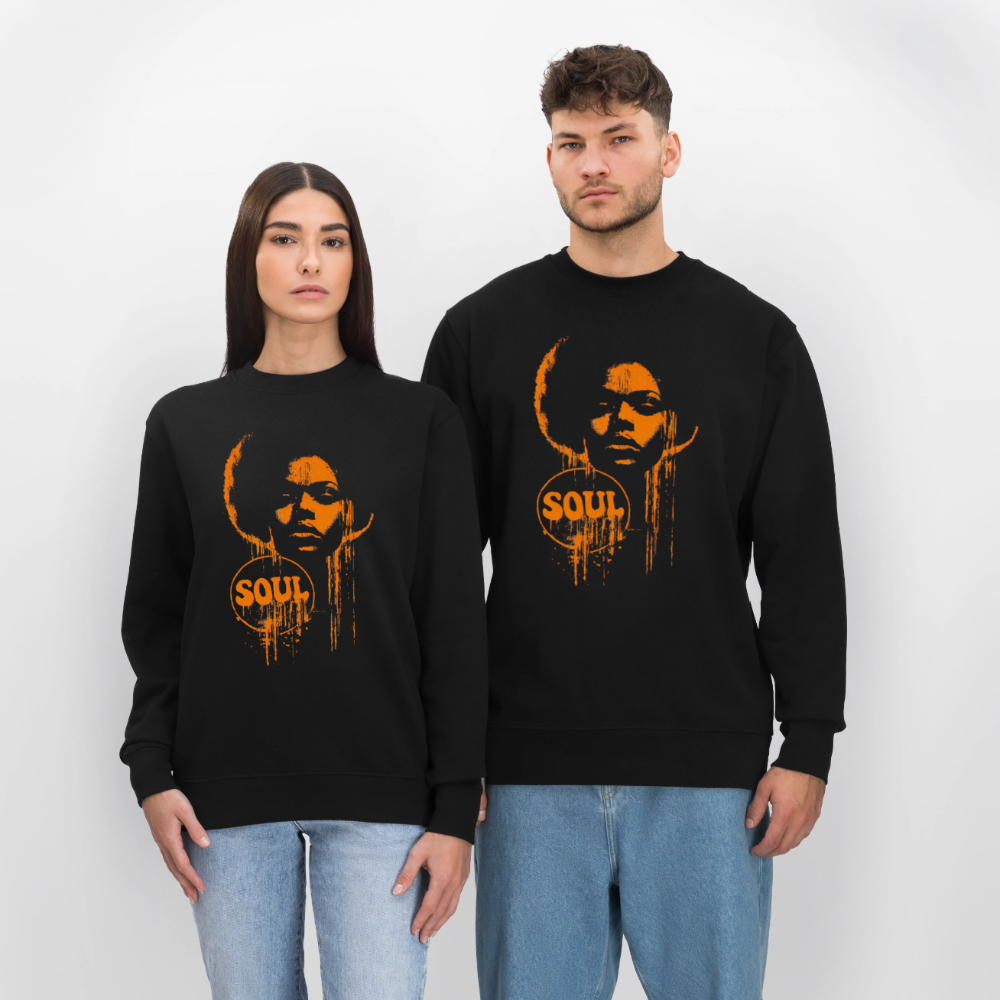 SOUL GLOW, Ekologisk sweatshirt CHANGER unisex från Stanley/Stella - svart