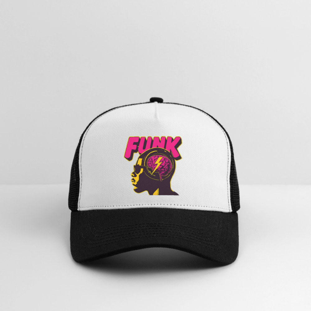 Funk Head, Trucker Cap - vit/svart