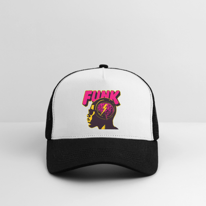 Funk Head, Trucker Cap - vit/svart