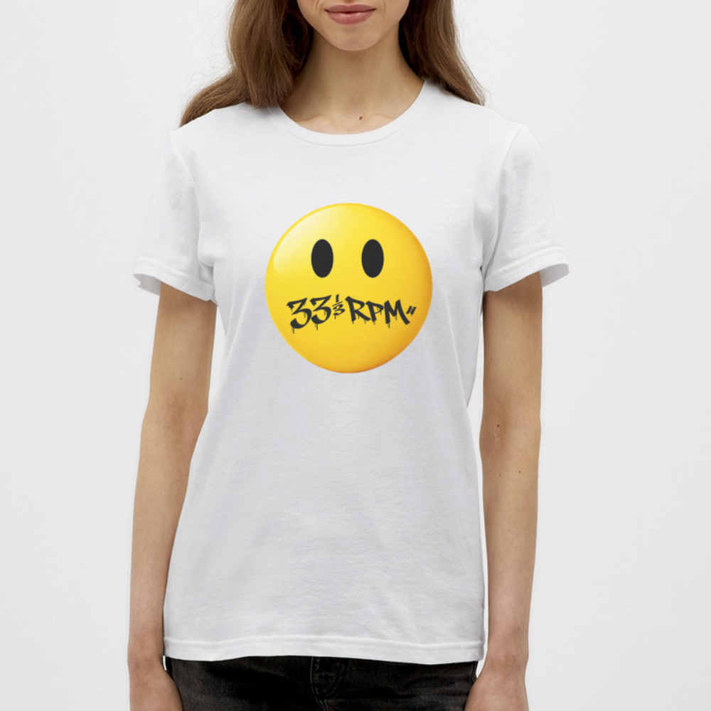Turntable Grin, T-shirt dam - vit
