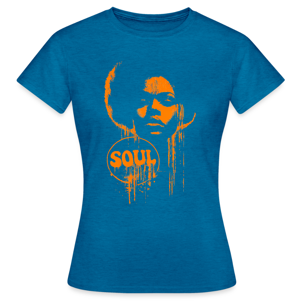 SOUL GLOW, T-shirt dam - antikblå safirljung