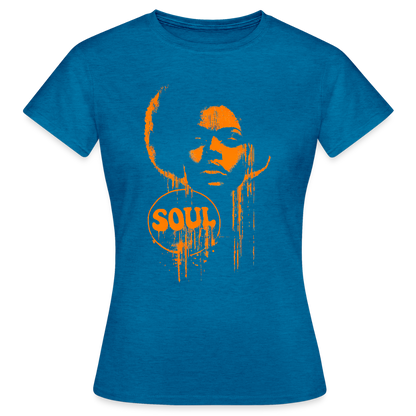 SOUL GLOW, T-shirt dam - antikblå safirljung