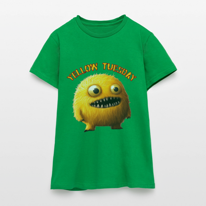 Yellow Tuesday – Funky, Not Blue, T-shirt dam - kellygrön