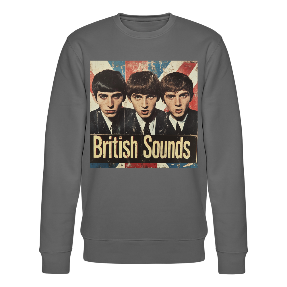 British sounds 1965, Ekologisk sweatshirt CHANGER unisex från Stanley/Stella - kolgrå