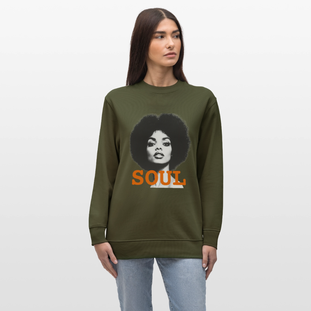 Soul PWR, Ekologisk sweatshirt CHANGER unisex från Stanley/Stella - kaki