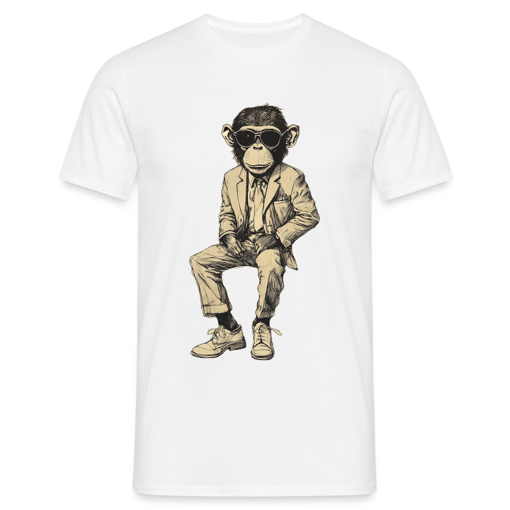 Mod Monkey, T-shirt herr - vit