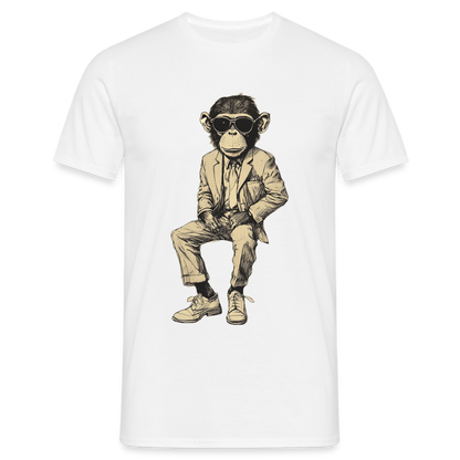 Mod Monkey, T-shirt herr - vit