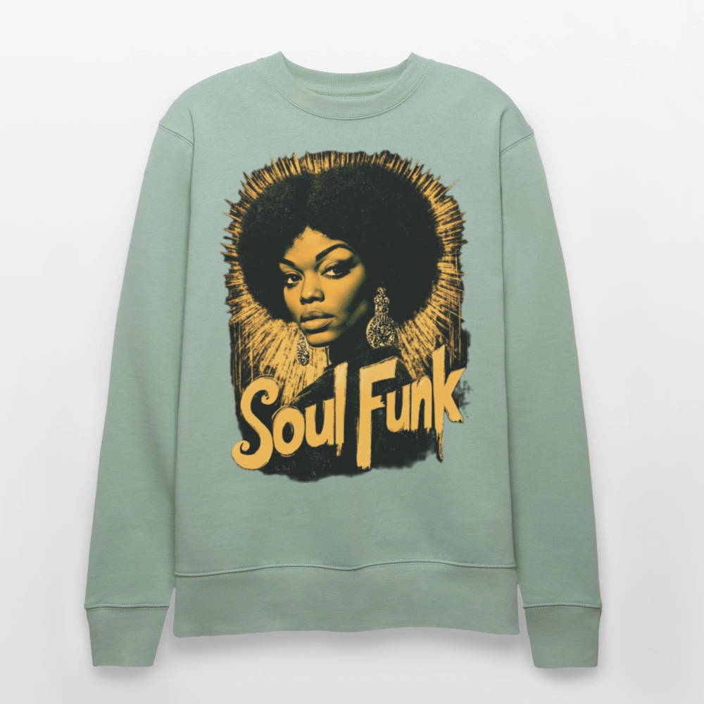 Soul Funk, Ekologisk sweatshirt CHANGER unisex från Stanley/Stella - ljus grågrön