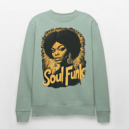 Soul Funk, Ekologisk sweatshirt CHANGER unisex från Stanley/Stella - ljus grågrön