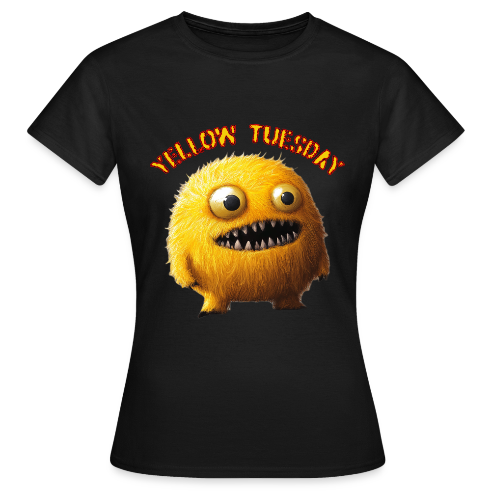 Yellow Tuesday – Funky, Not Blue, T-shirt dam - svart