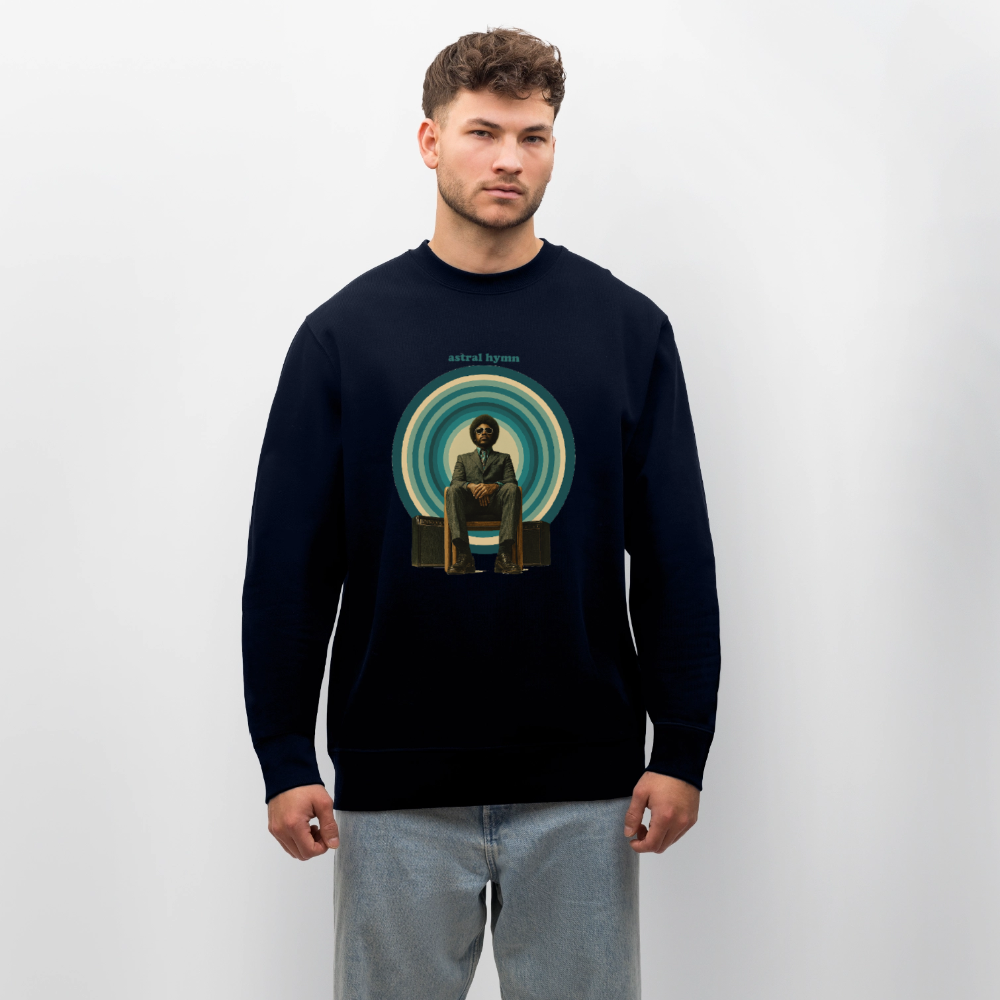 The Creator Has a Free Jazz Plan, Ekologisk sweatshirt CHANGER unisex från Stanley/Stella - marinblått