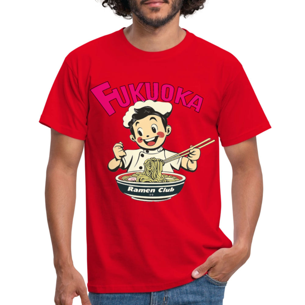 Fukuoka Ramen Club, T-shirt herr - röd