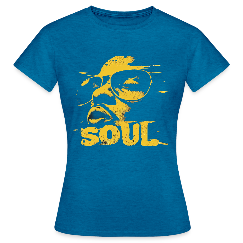 Funky Soul, T-shirt dam - antikblå safirljung