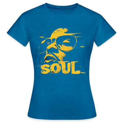 Funky Soul, T-shirt dam - antikblå safirljung