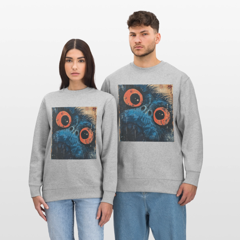 Den blå vännen, Ekologisk sweatshirt CHANGER unisex från Stanley/Stella - gråmelerad