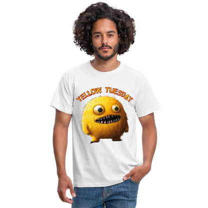 Yellow Tuesday – Funky, Not Blue, T-shirt herr - vit