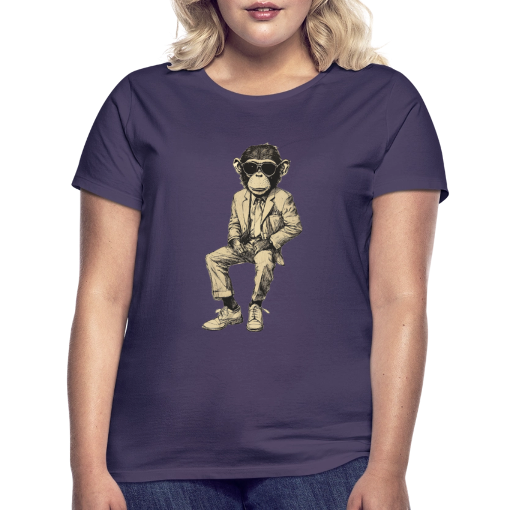 Mod Monkey, T-shirt dam - mörklila