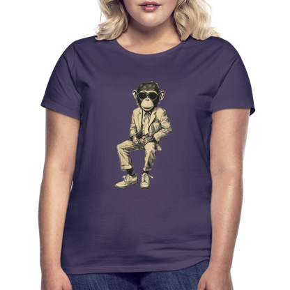 Mod Monkey, T-shirt dam - mörklila