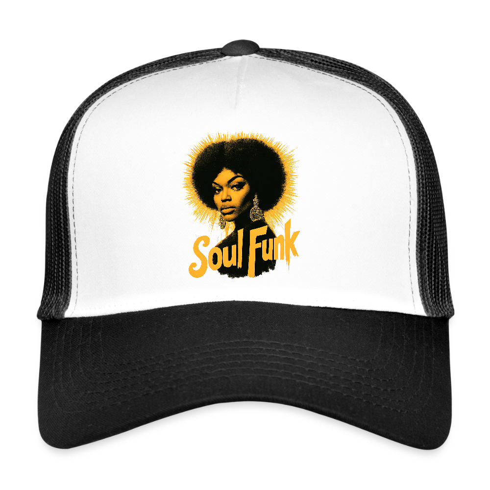 Soul Funk, Trucker Cap - vit/svart