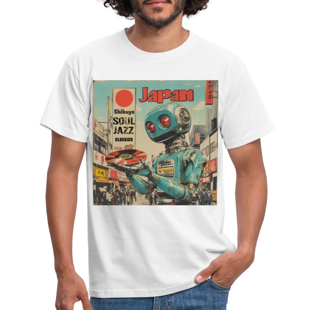 Shibuya Soul Jazz Classics, T-shirt herr - vit