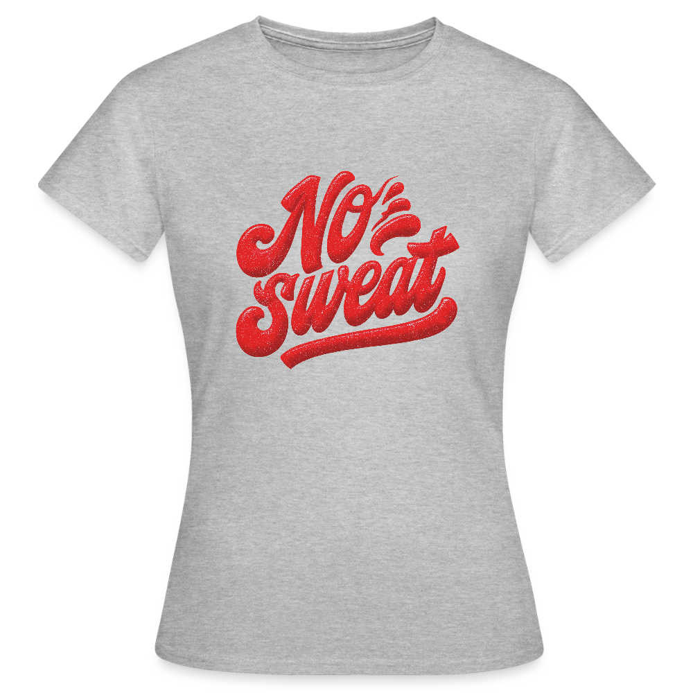 No Sweat, T-shirt dam - gråmelerad