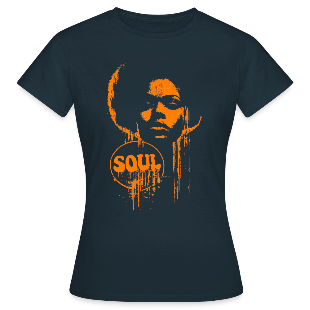 SOUL GLOW, T-shirt dam - marinblå