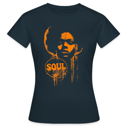 SOUL GLOW, T-shirt dam - marinblå