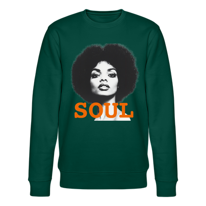 Soul PWR, Ekologisk sweatshirt CHANGER unisex från Stanley/Stella - skogsgrön