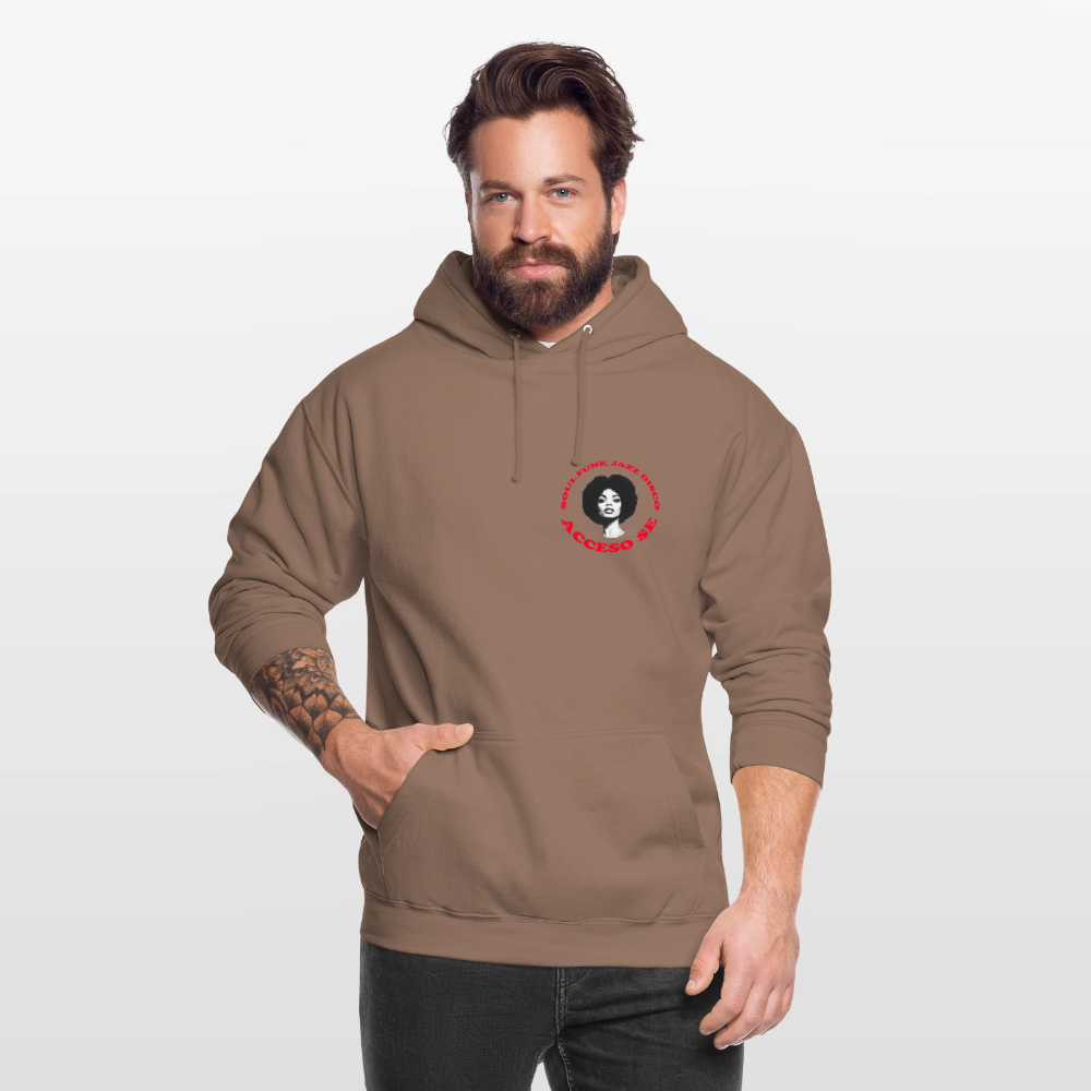 Where Music Lives – Powered by Acceso Family (small print), Luvtröja unisex - mocka