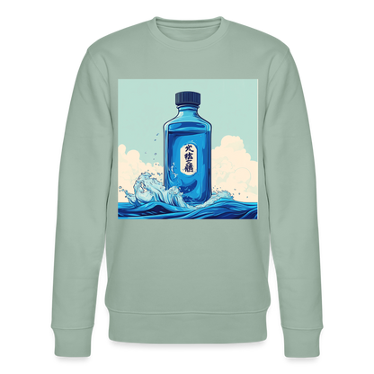 I Blått och Tystnad, Ekologisk sweatshirt CHANGER unisex från Stanley/Stella - ljus grågrön