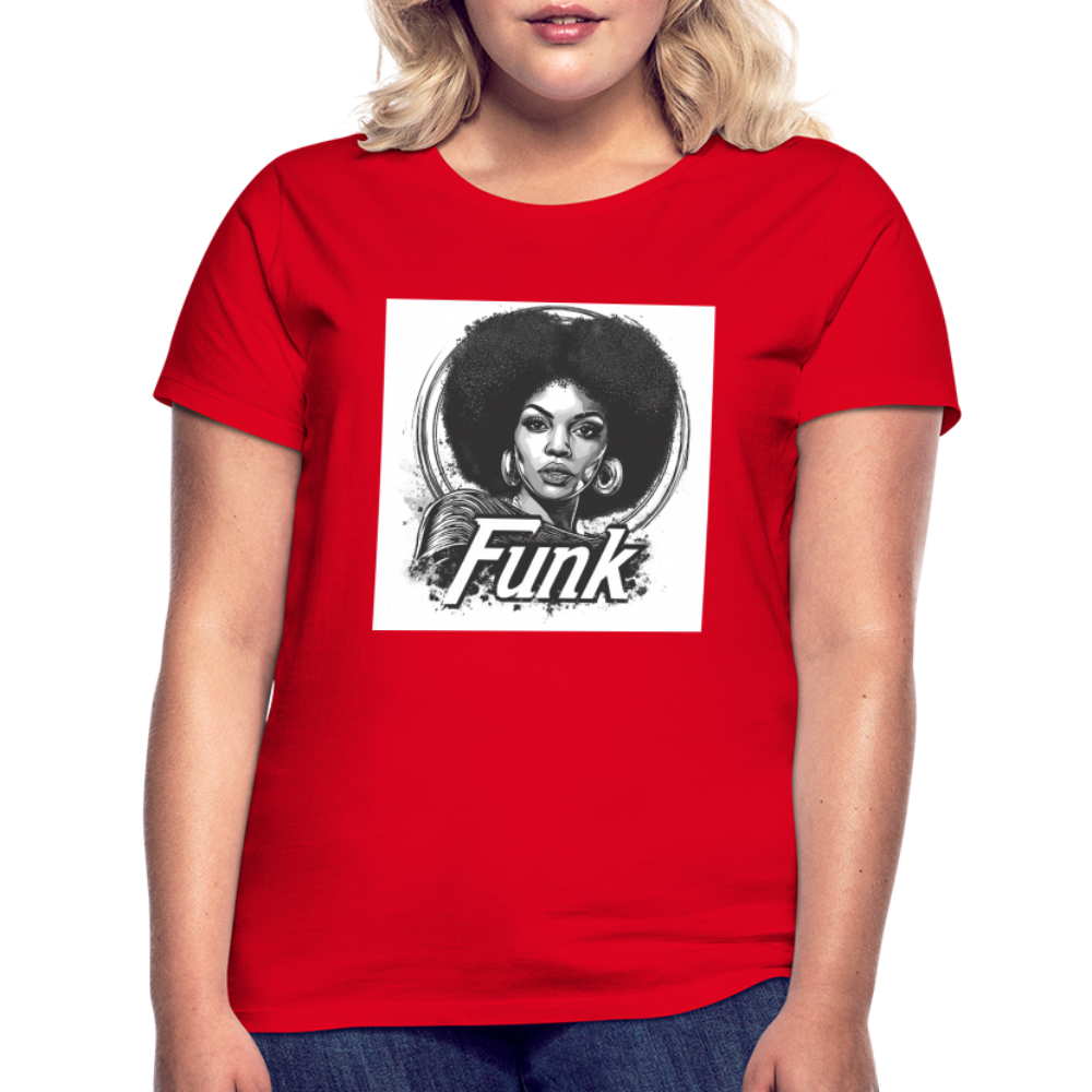 Funk Queen: Power in Motion, T-shirt dam - röd