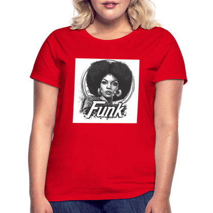 Funk Queen: Power in Motion, T-shirt dam - röd