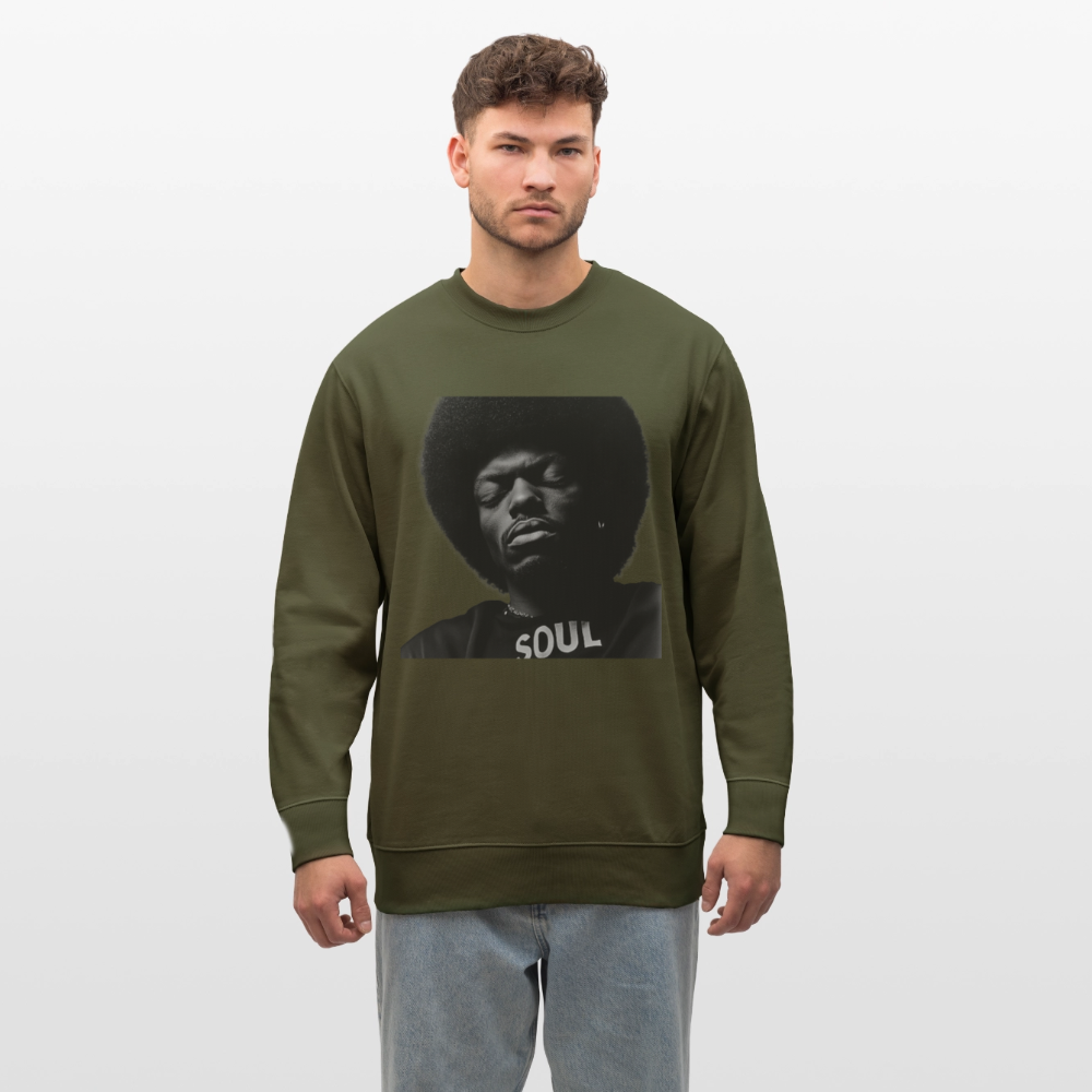 Where Soul Lives, Ekologisk sweatshirt CHANGER unisex från Stanley/Stella - kaki