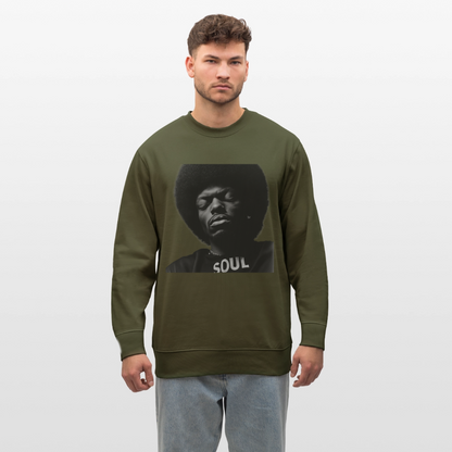 Where Soul Lives, Ekologisk sweatshirt CHANGER unisex från Stanley/Stella - kaki